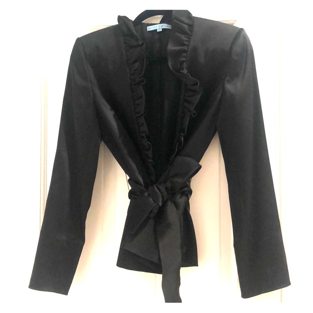 Antonio Melani Black silk blazer
